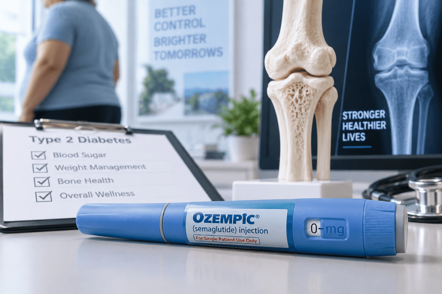 Semaglutide Tied to Lower Bone Fracture Risk in Diabetes Patients