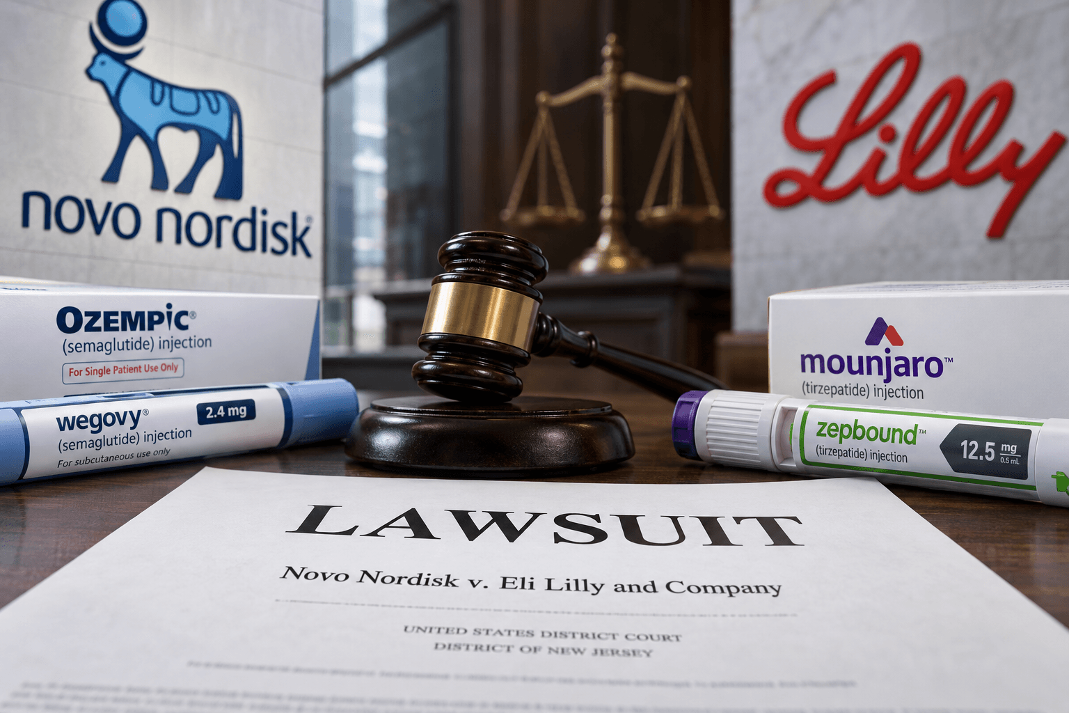 Novo Nordisk Sues Eli Lilly Over 'Deceptive' GLP-1 Drug Ads
